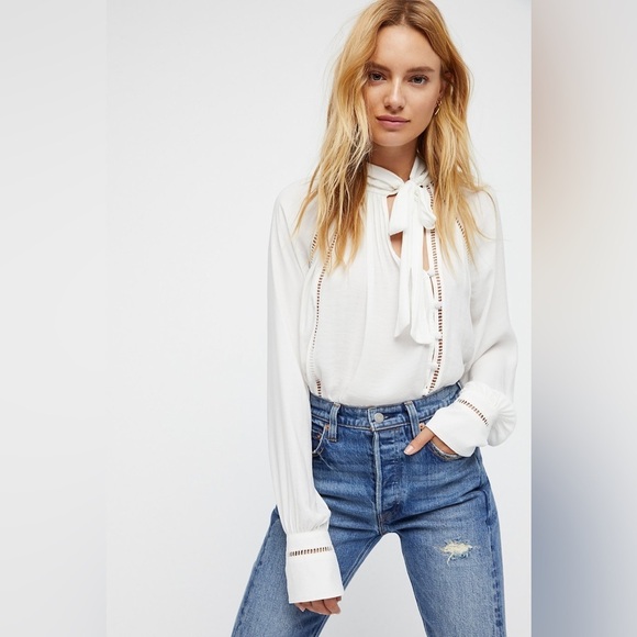 Free people Roam Wild Blouse Sz L - Picture 3 of 13